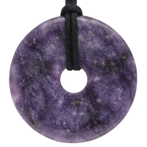 Donut lepidolite pendente - lepidolite,