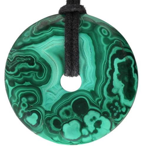 Donut malachite pendente - in,